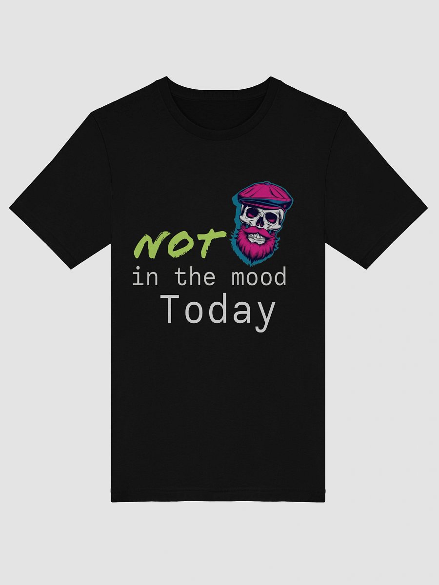Skull with Pink Beard Not in the Mood T-Shirt product image (33)