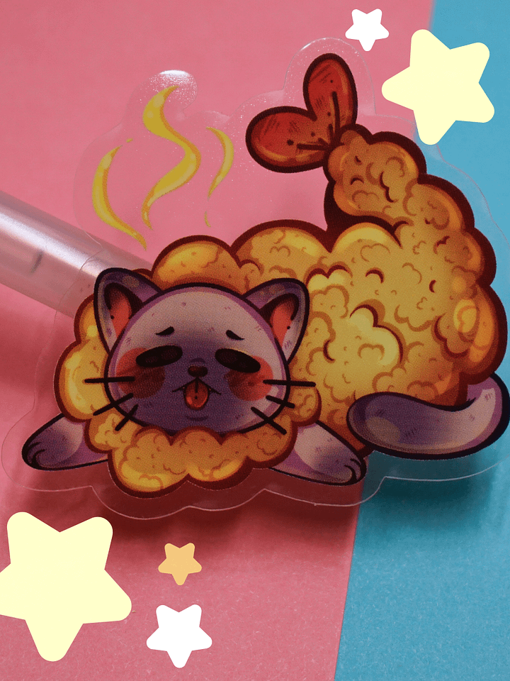 Shrimp Tempura Cat 🐱🍤 (Clear) product image (2)