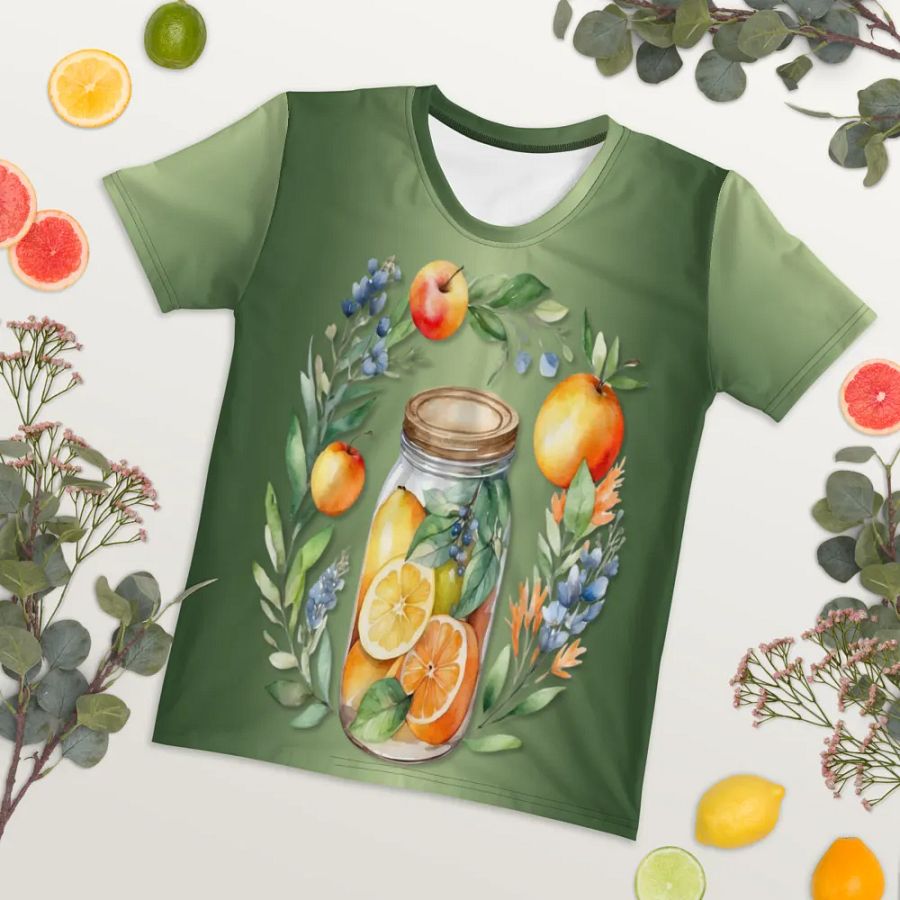 Floral Themed All Over Print T-shirt product image (7)