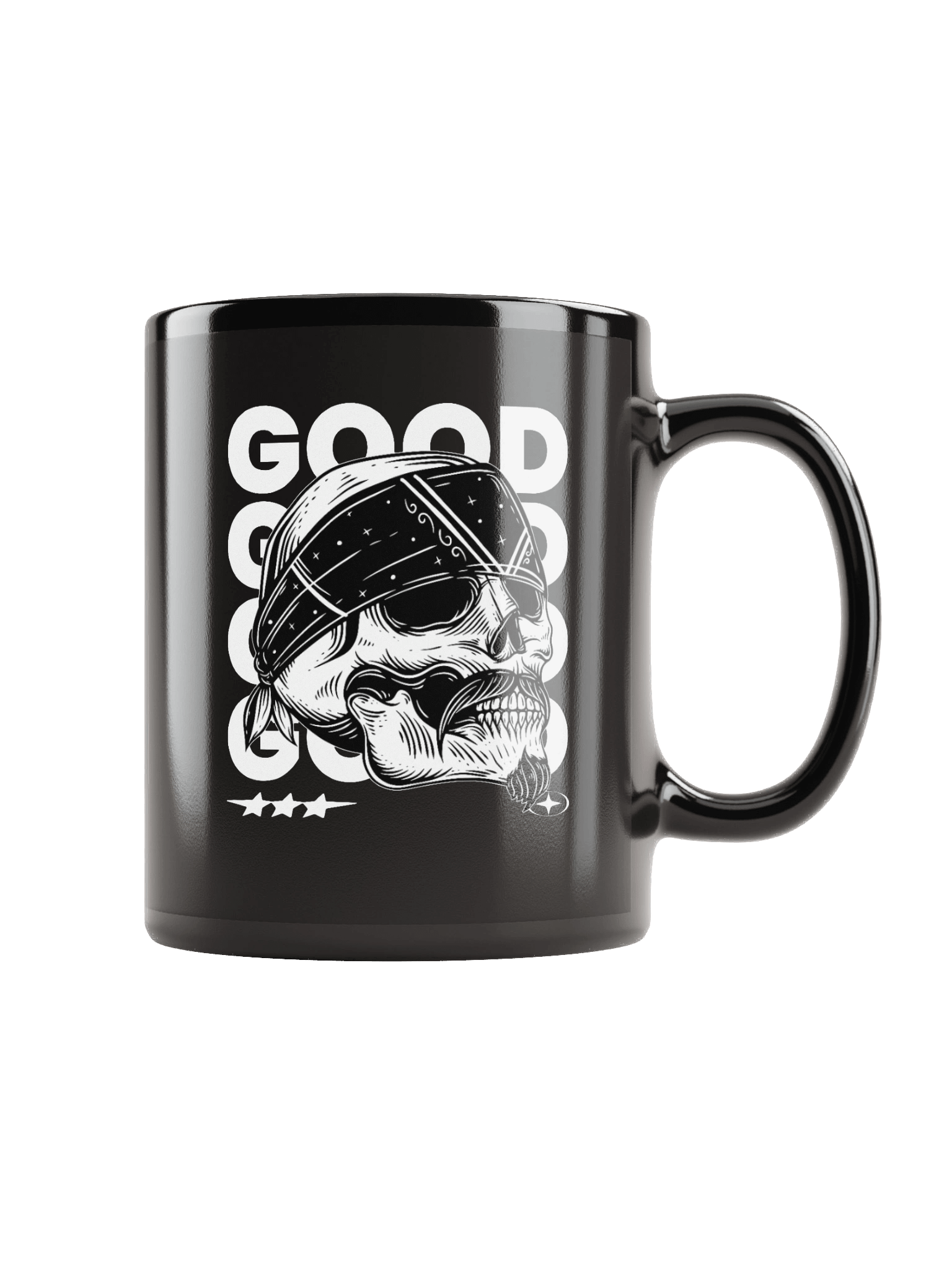 Bandana Skulls Black Coffee Mug product image (1)