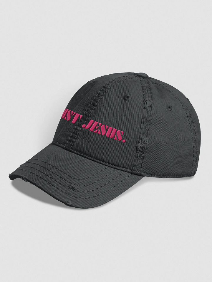JUST JESUS PINK Distressed Hat product image (2)