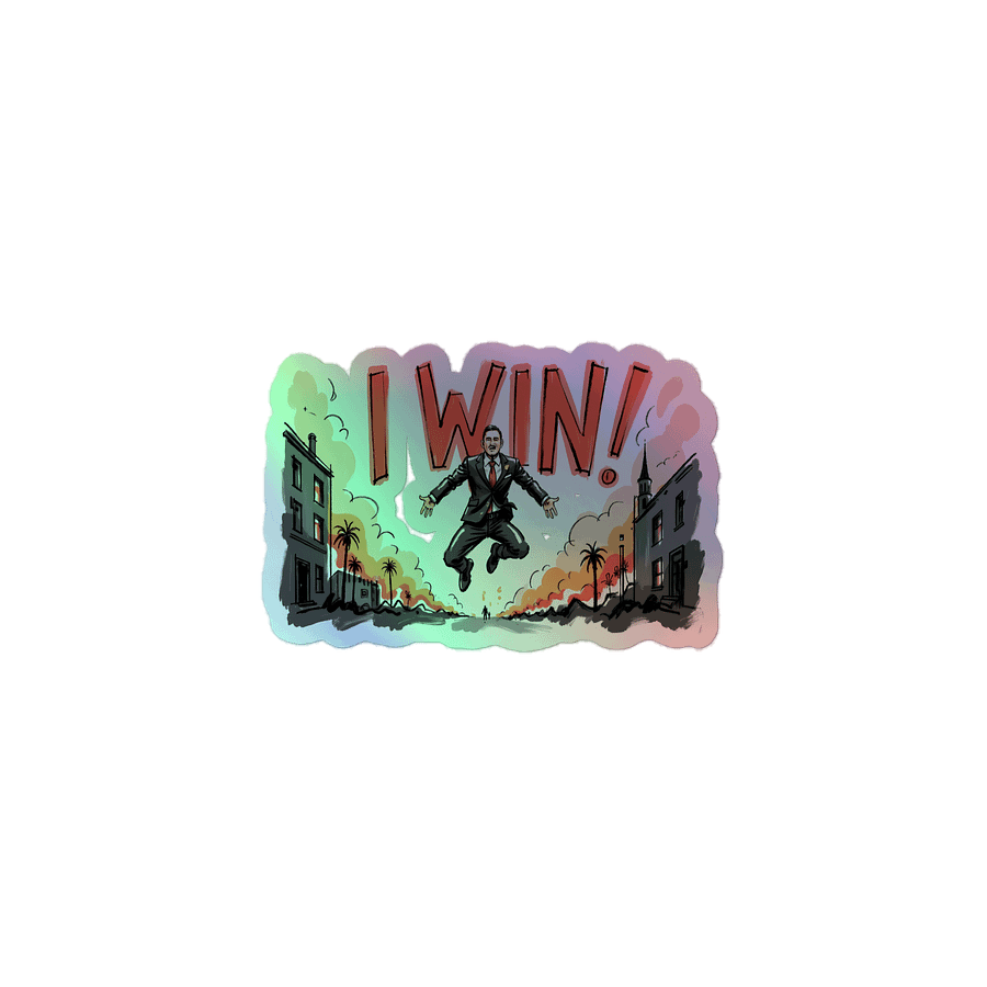 Dynamic Win Art Print – Urban Triumph Holographic Sticker product image (1)