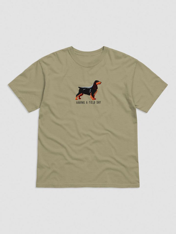 Having a Field Day T-Shirt(Embroidered) of a Field Spaniel(Black & Tan) product image (9)