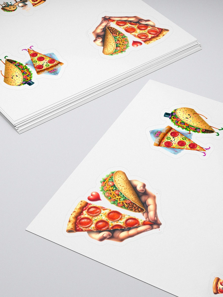 Pizza and Taco Kiss Cut Stickers. product image (12)