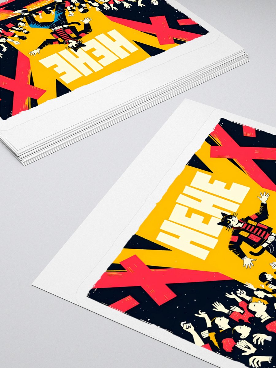 Cat Rockstar Sticker | 'X HEHE X' product image (4)
