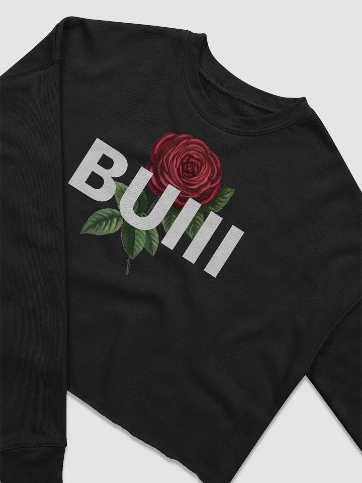 BUIII Logo Rose Women's Fleece Crop Sweatshirt product image (2)