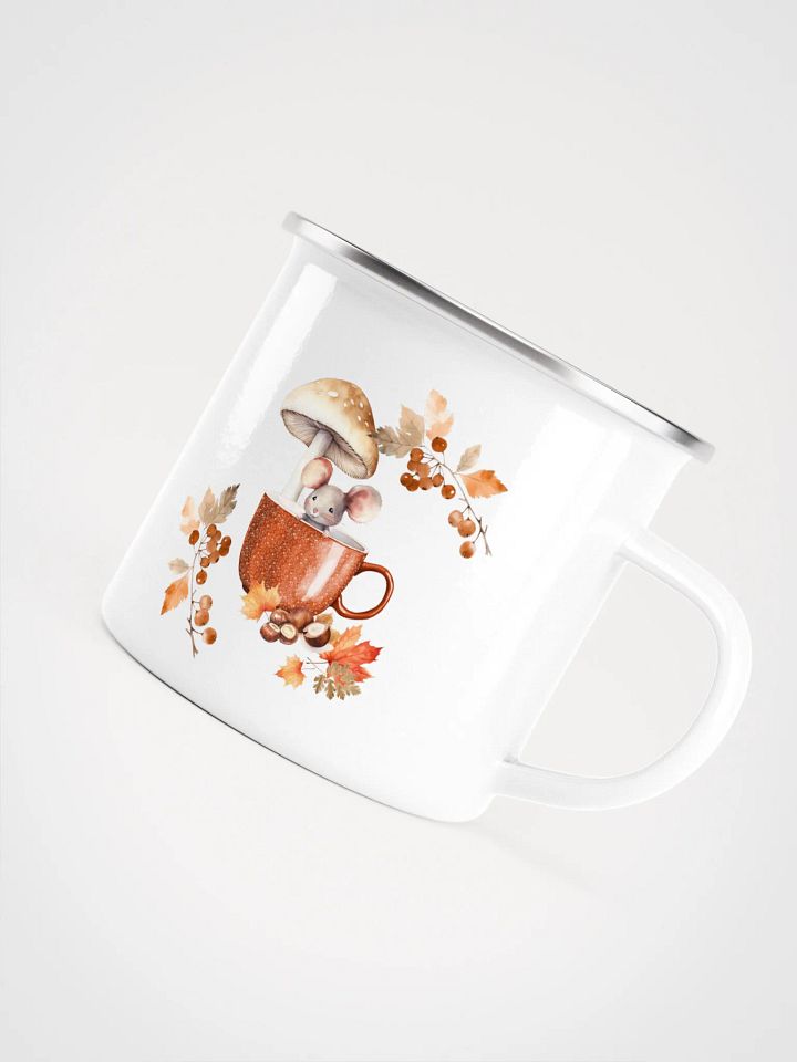 Autumn Adventure MOUSE - Enamel Mug - Herbstliche Tasse mit niedlicher Maus product image (1)