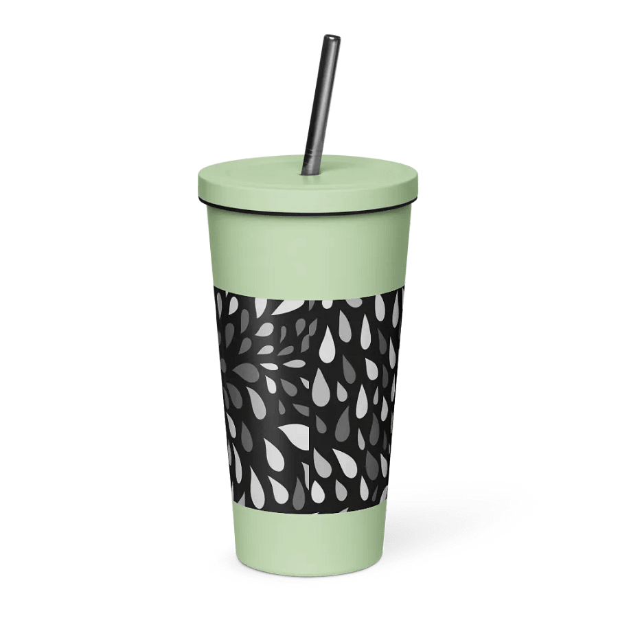 Swirling Monochrome Teardrop Insulated Tumbler product image (2)