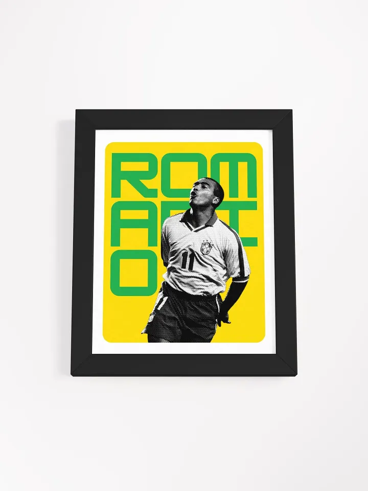 Romario BW Brazil Name Art Framed Print product image (1)