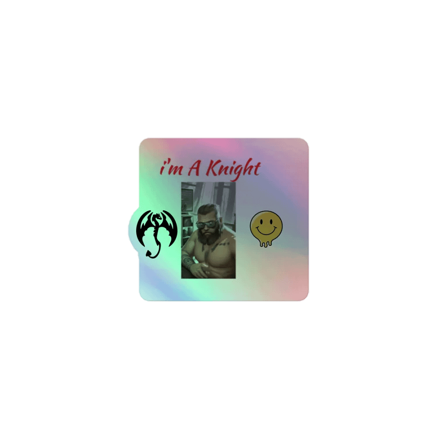 Holographic I'm A Knight Stickers product image (1)
