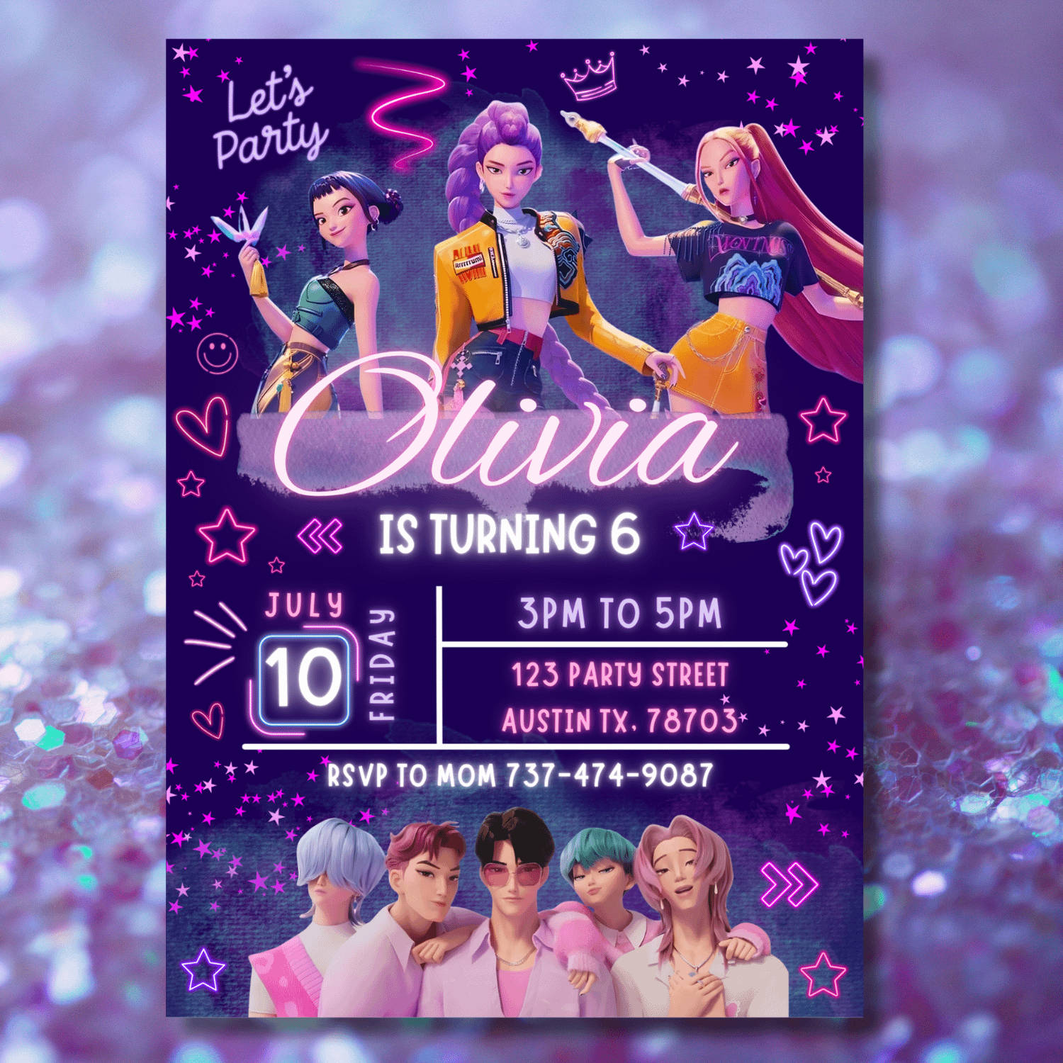 K-Pop Demon Hunters Invitation product image (1)