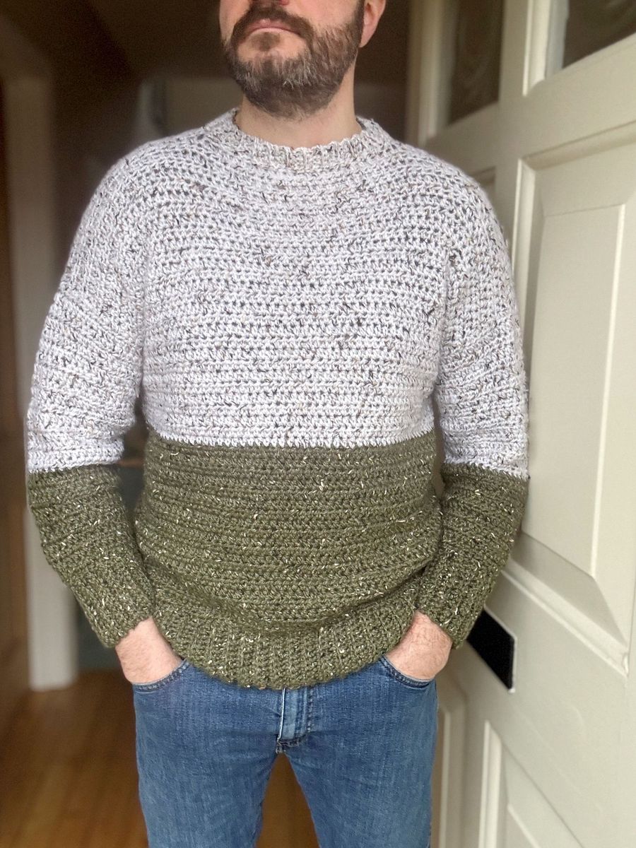 Easy Tweedy Adult Pullover - Simple Crochet Sweater Pattern For Beginners product image (6)
