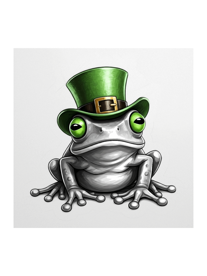 St. Patrick's Day Frog Sticker product image (2)
