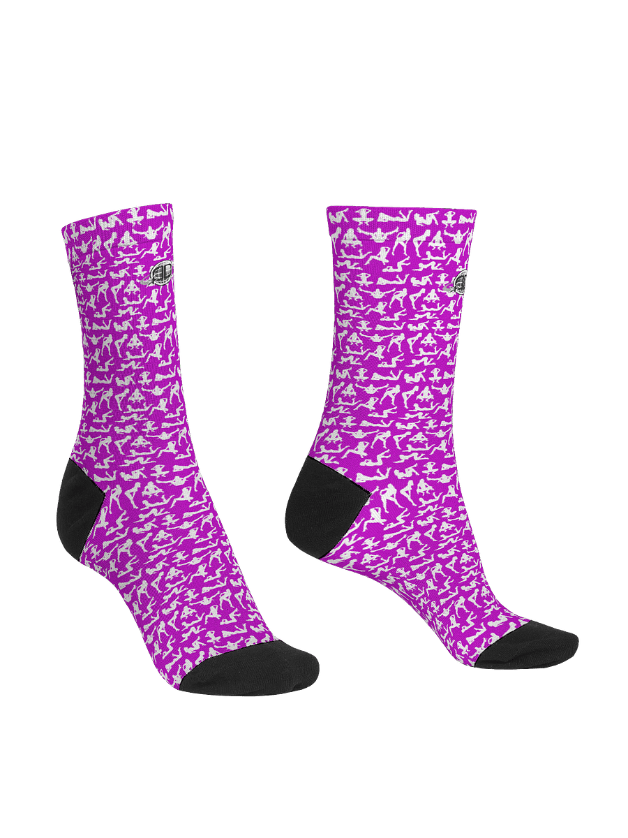 Eco-Chic Floral Fusion | Premium Sustainable Crew Socks product image (3)