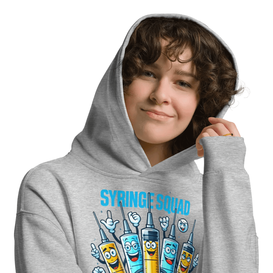 Syringe Squad Cartoon Oversized Hoodie product image (29)