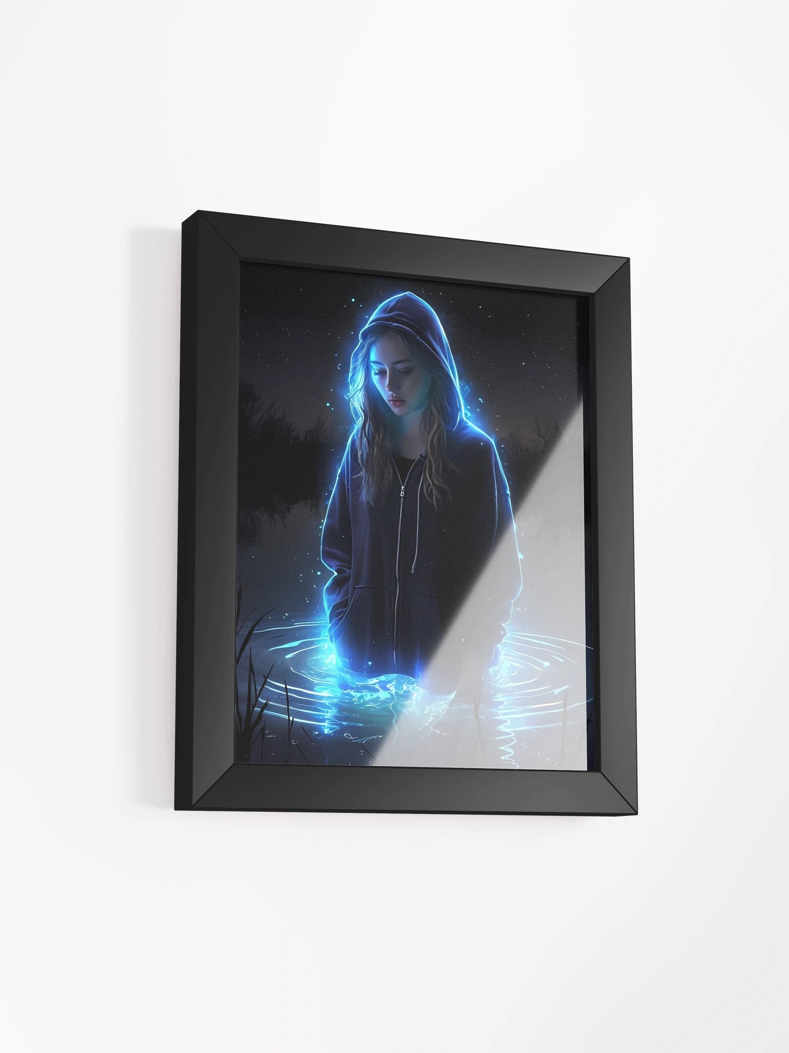 Ethereal Glow Hoodie Framed Poster product image (3)