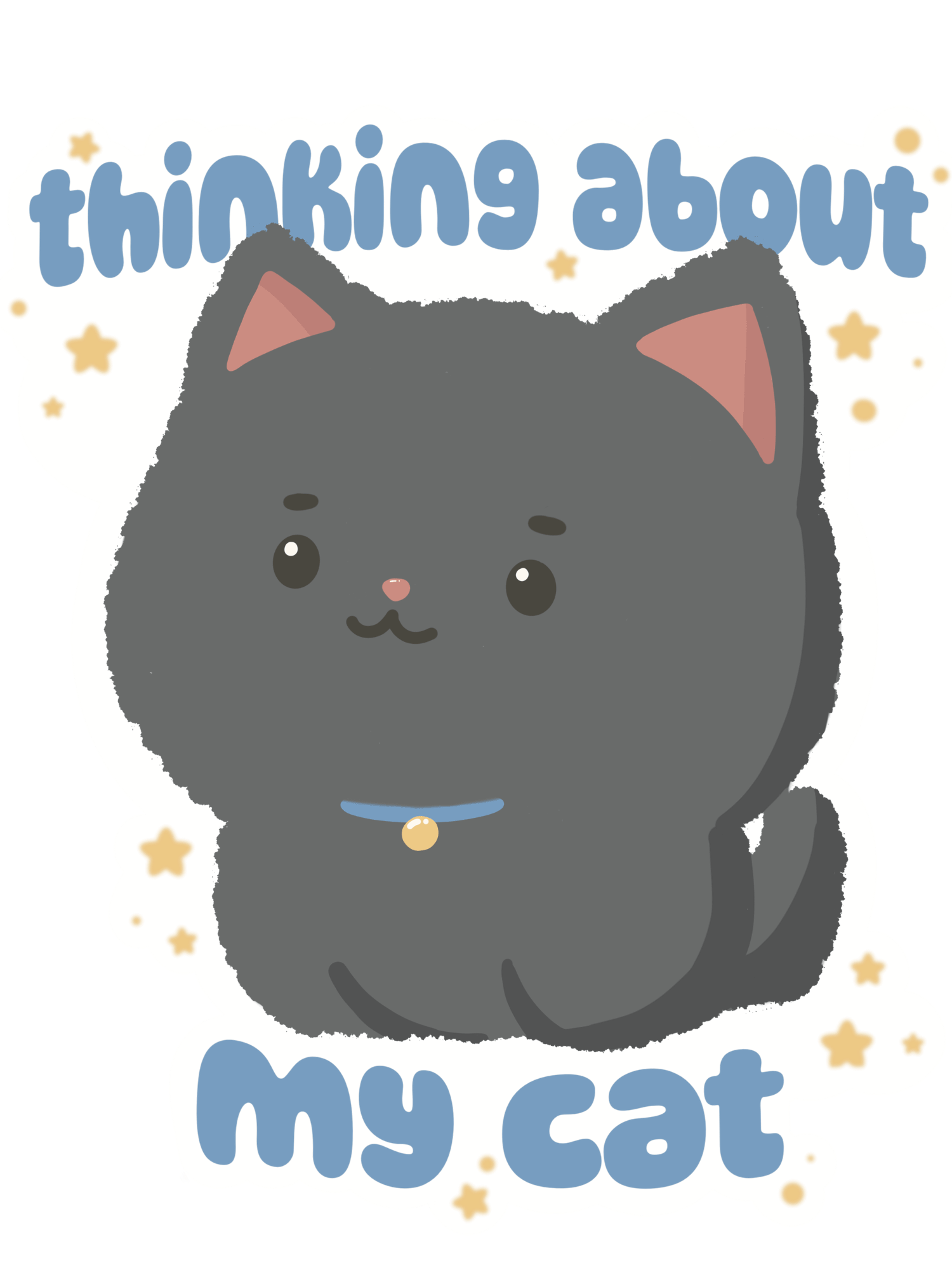 'Thinking About My Cat' Sticker product image (6)