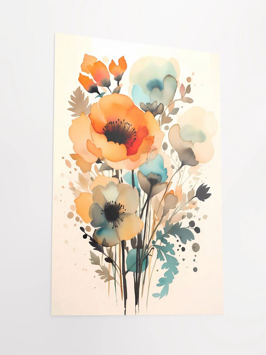 Whispers of Spring: Abstract Watercolor Florals Matte Poster product image (4)