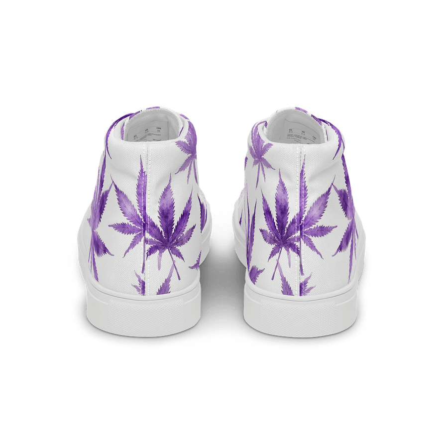Purple Leaf High Top Canvas Shoes product image (4)