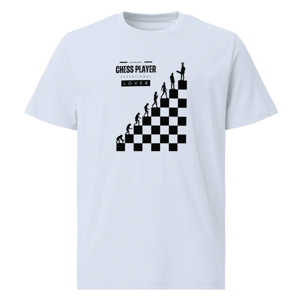The Evolution of Chess T-Shirt - Light & Slogan Edition product image (1)