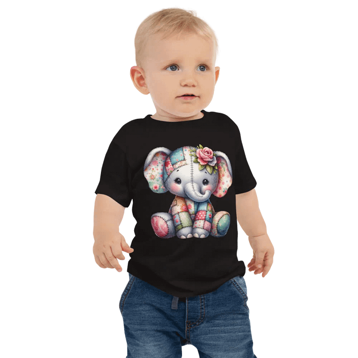 Patchwork Elephant Baby Tee product image (1)