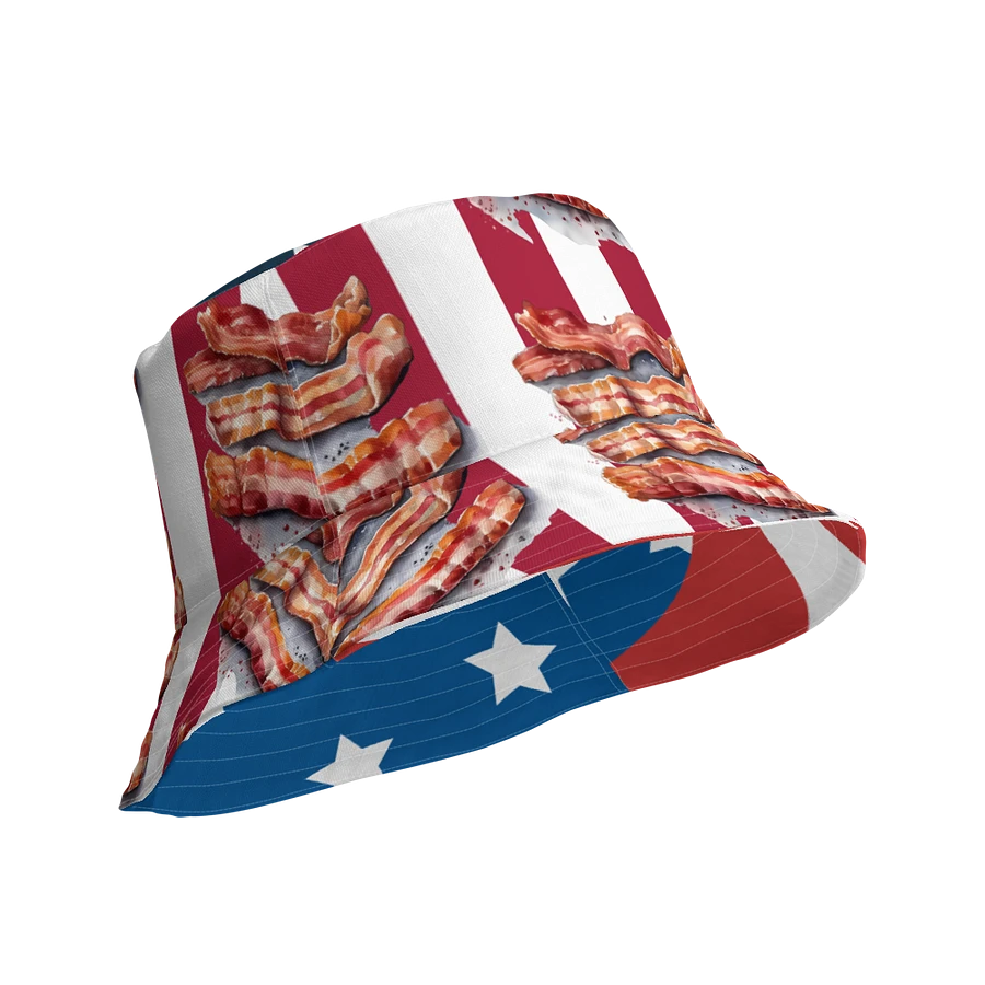 Bacon Strips, & Stars and Stripes Reversible Bucket Hat product image (4)