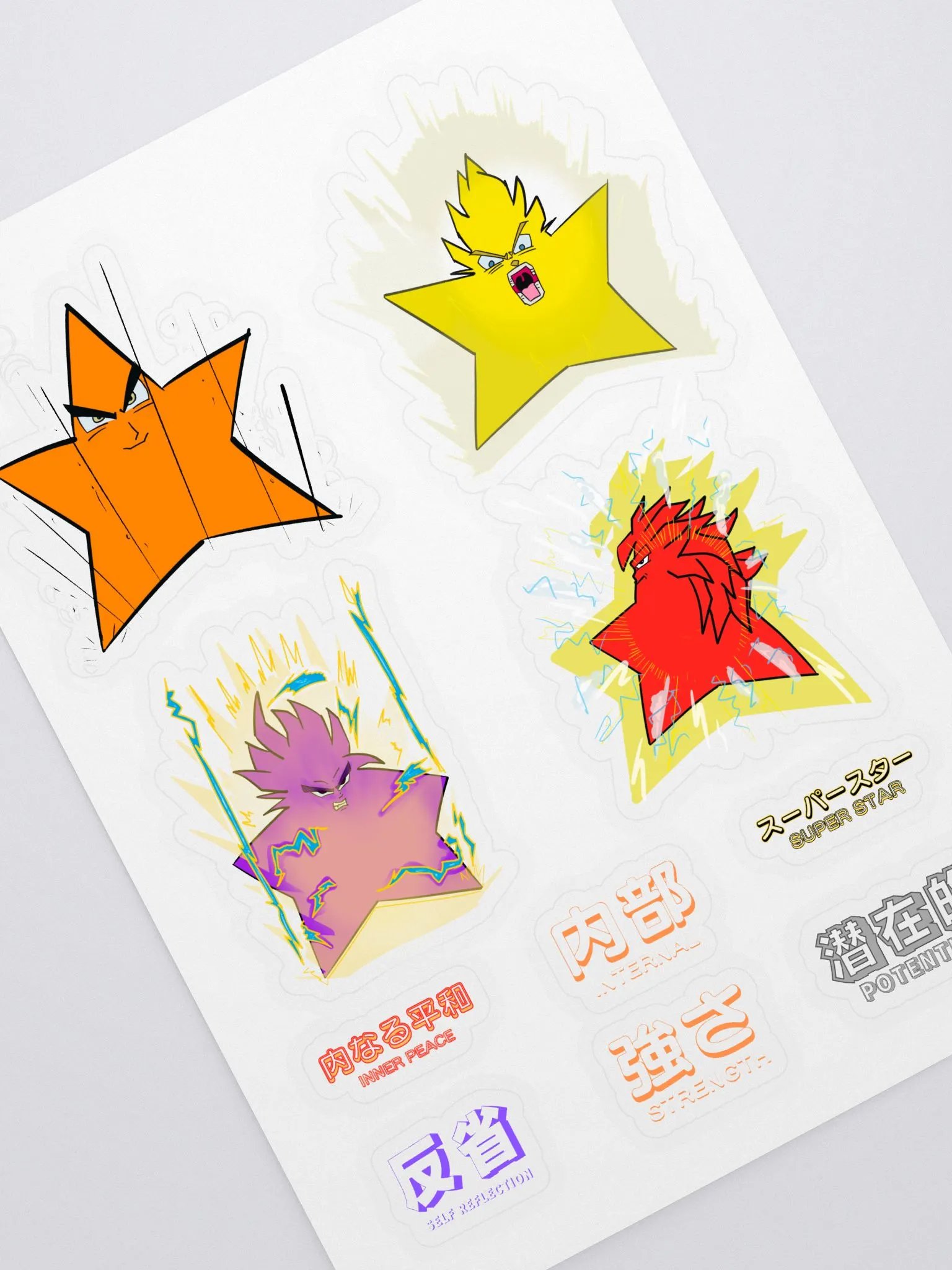Super Star Sicker Collection Kiss Cut Sticker Sheet with Background product image (1)