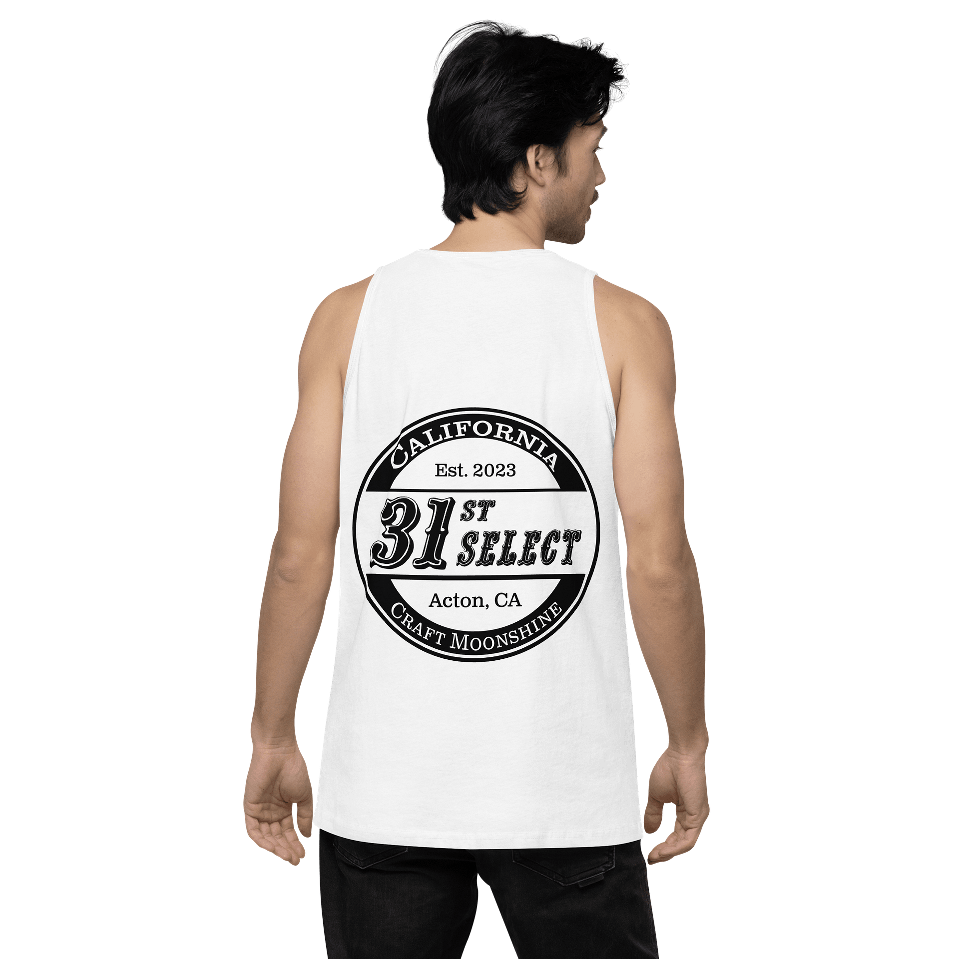 "Button" White Tank product image (6)