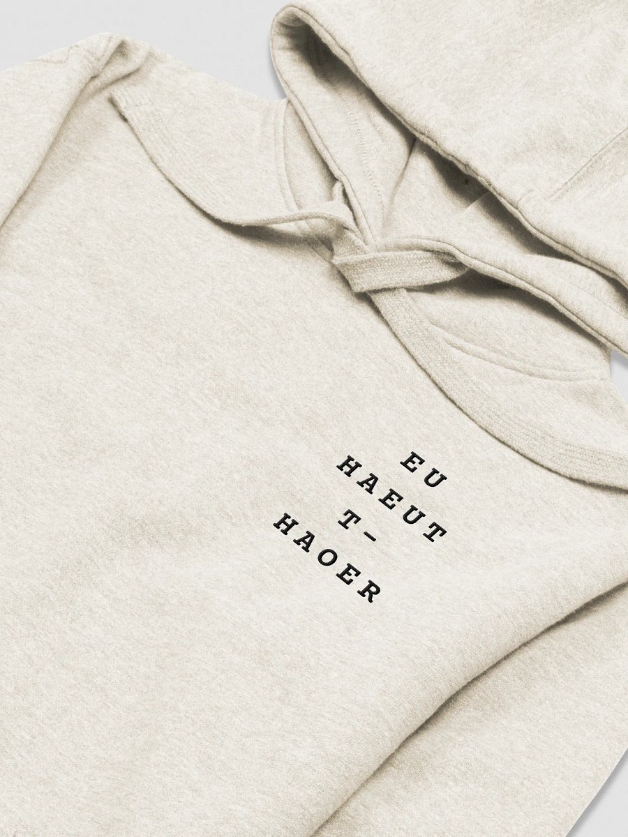 I HATE IT HERE in steno - Embroidered Hoodie (black) product image (3)