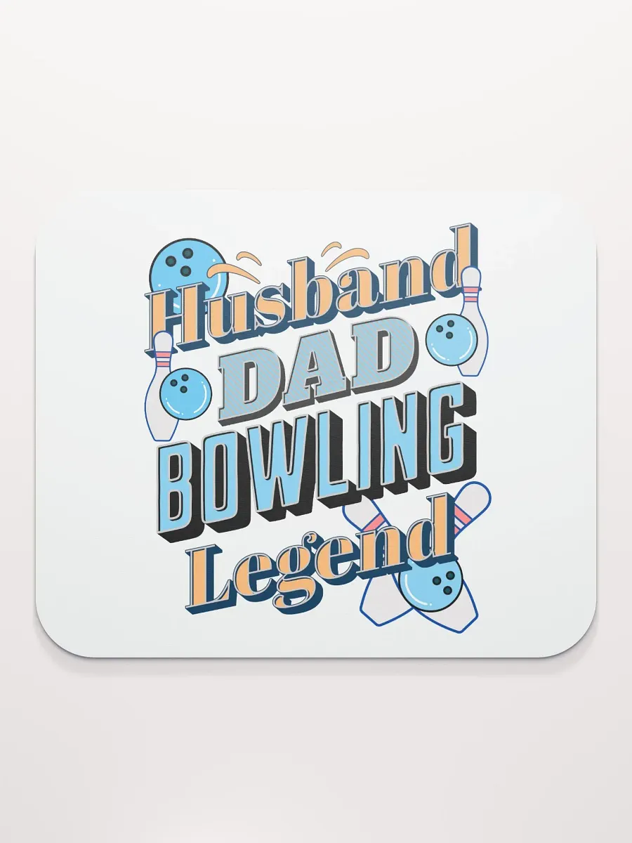 Husband Dad Bowling Legend Mouse Pad product image (2)