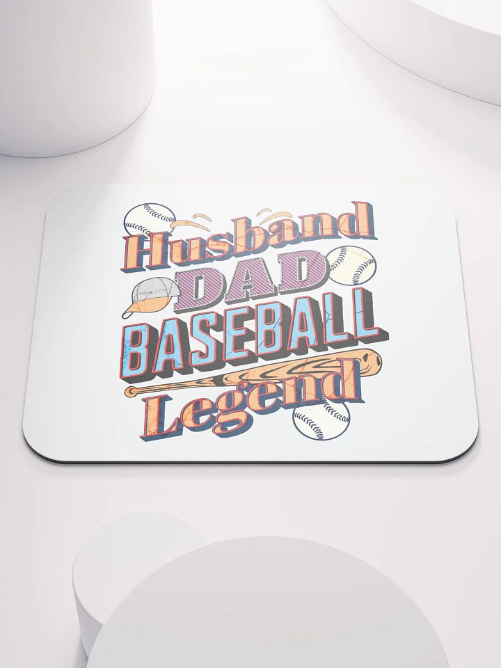 Husband Dad Baseball Legend Mouse Pad product image (2)