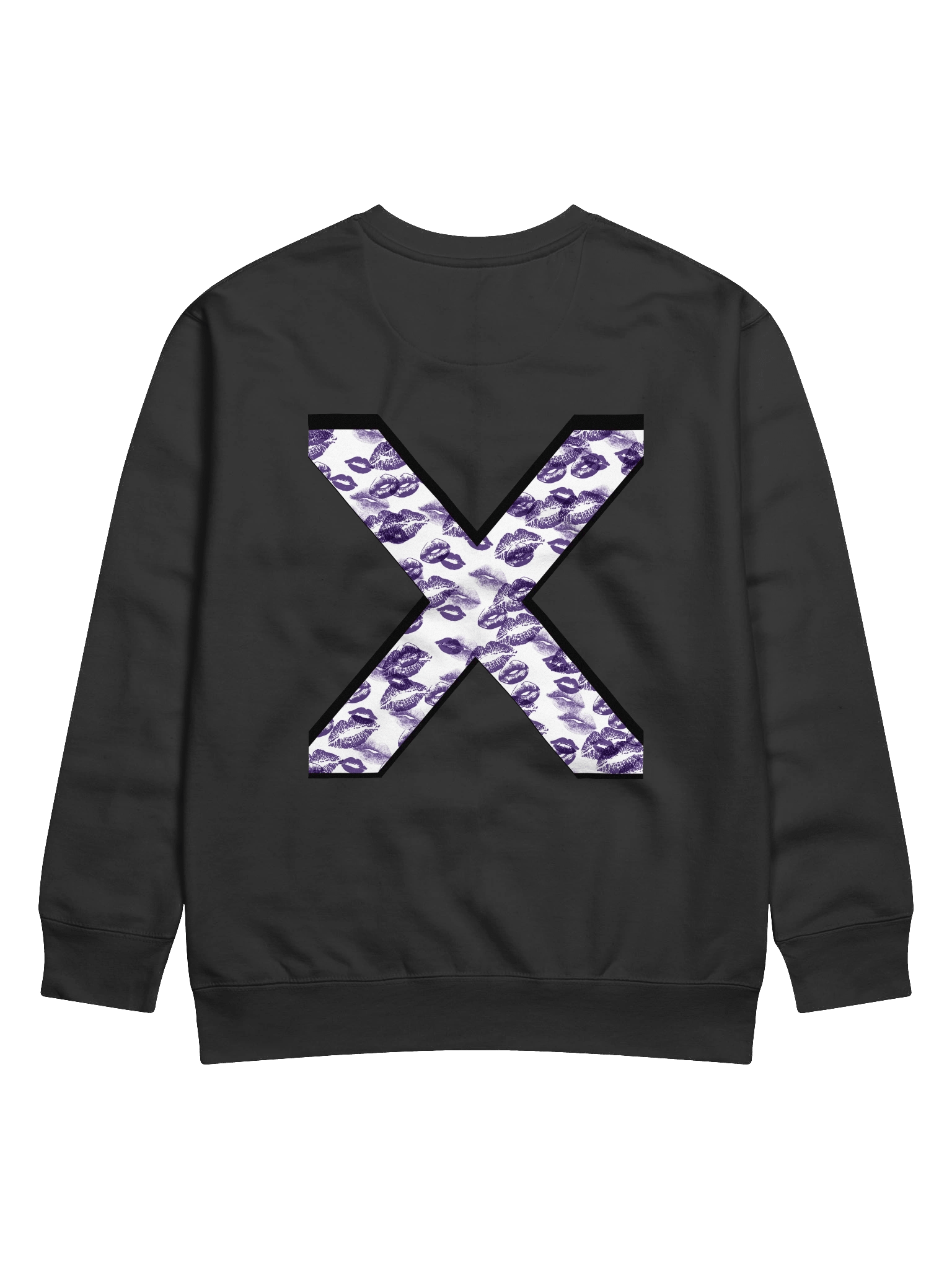 White X Purple Lipstick Kisses | Crewneck product image (1)