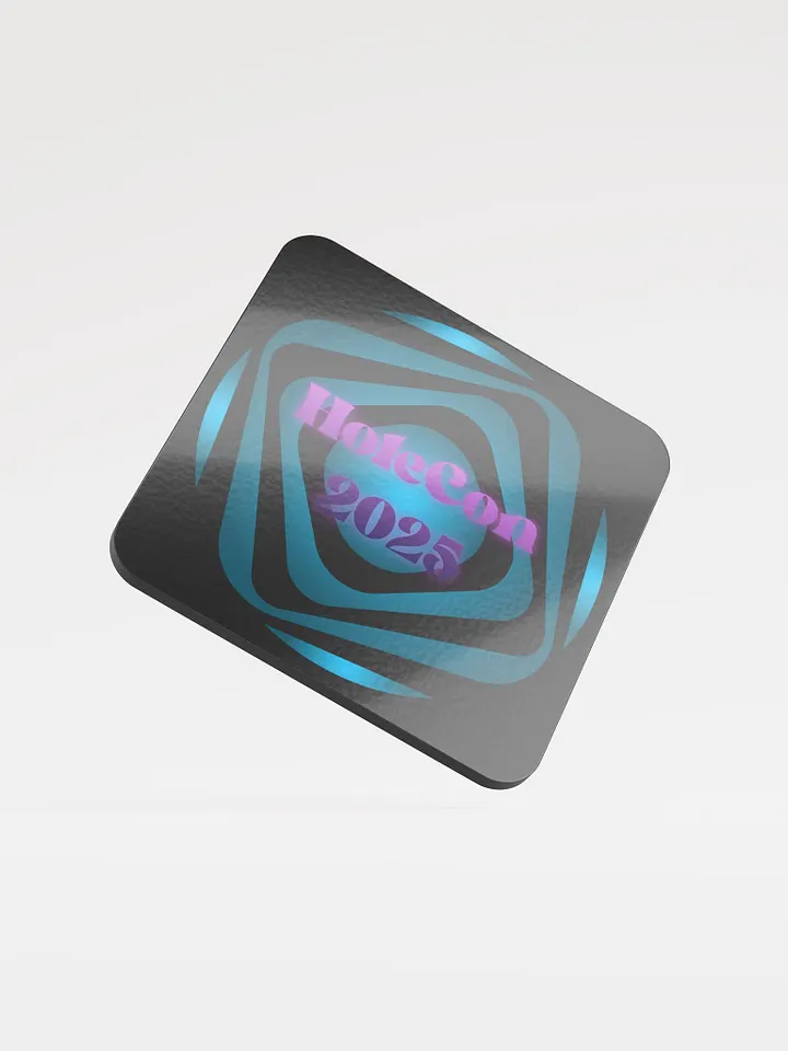 HoleCon '25 round logo coaster product image (1)