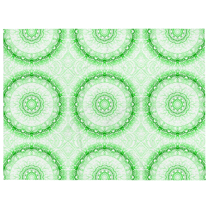 Kaleidoscopic Green Mandala Throw Blanket product image (1)