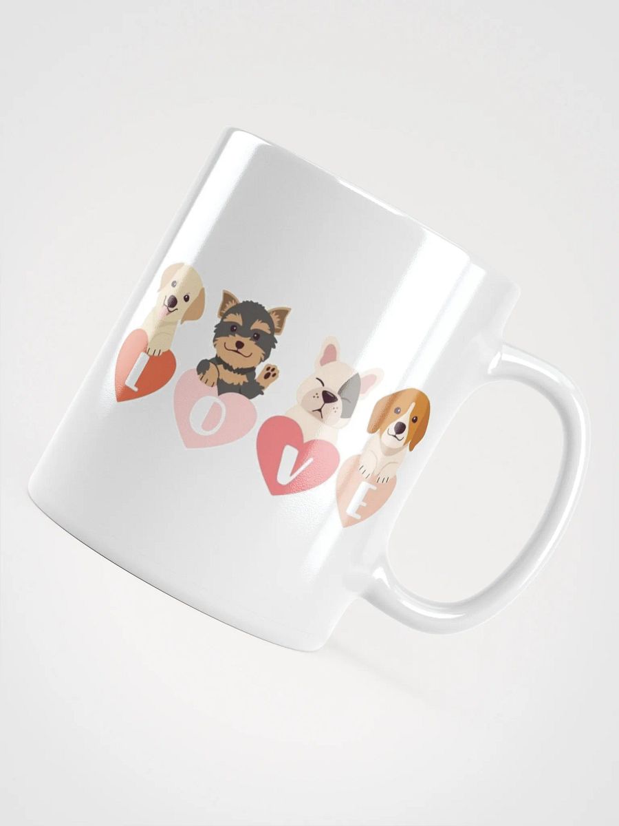 White Glossy Mug Cute Dogs product image (4)