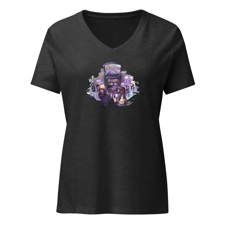 Women's Relaxed V-Neck Tee (Purple Dreams Design) product image (2)