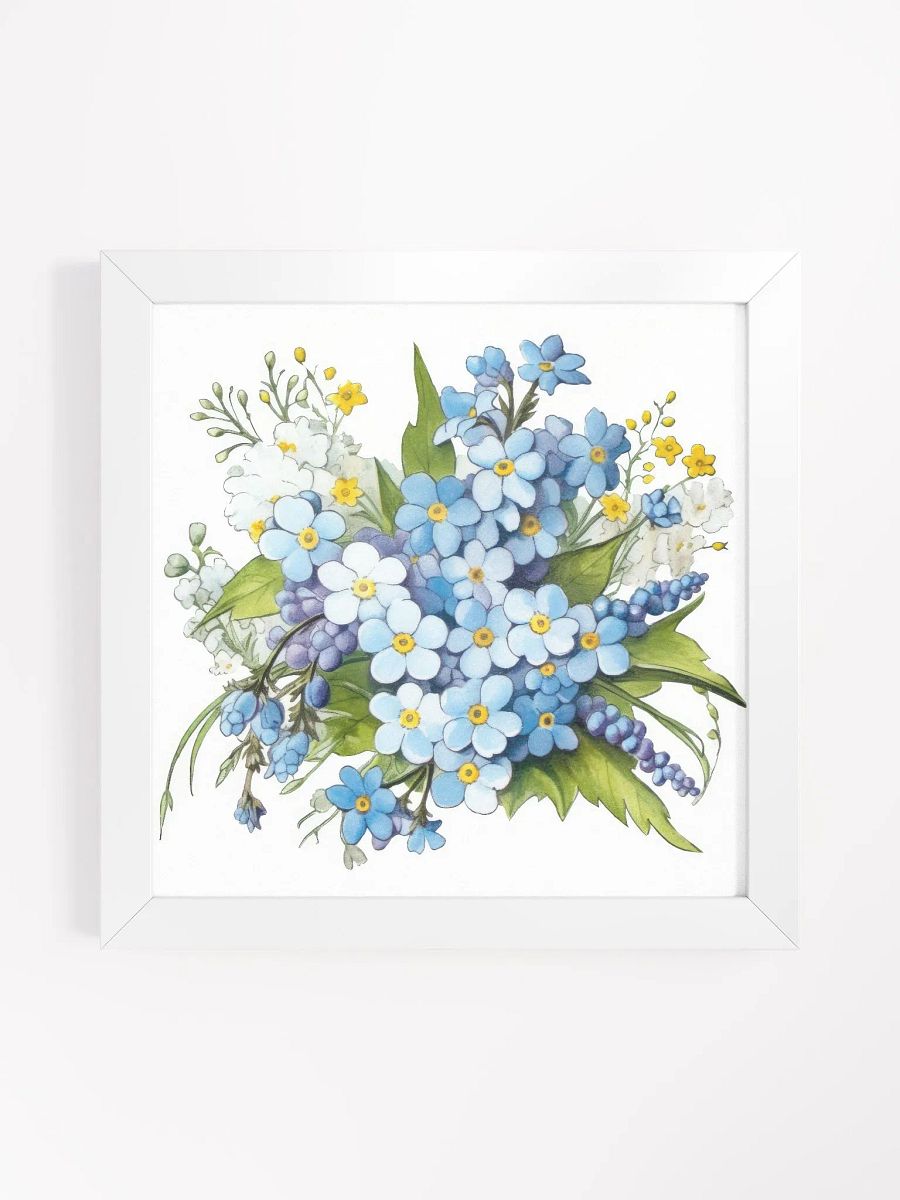 Forget-me-nots Bouquet Watercolor Wall Art product image (21)