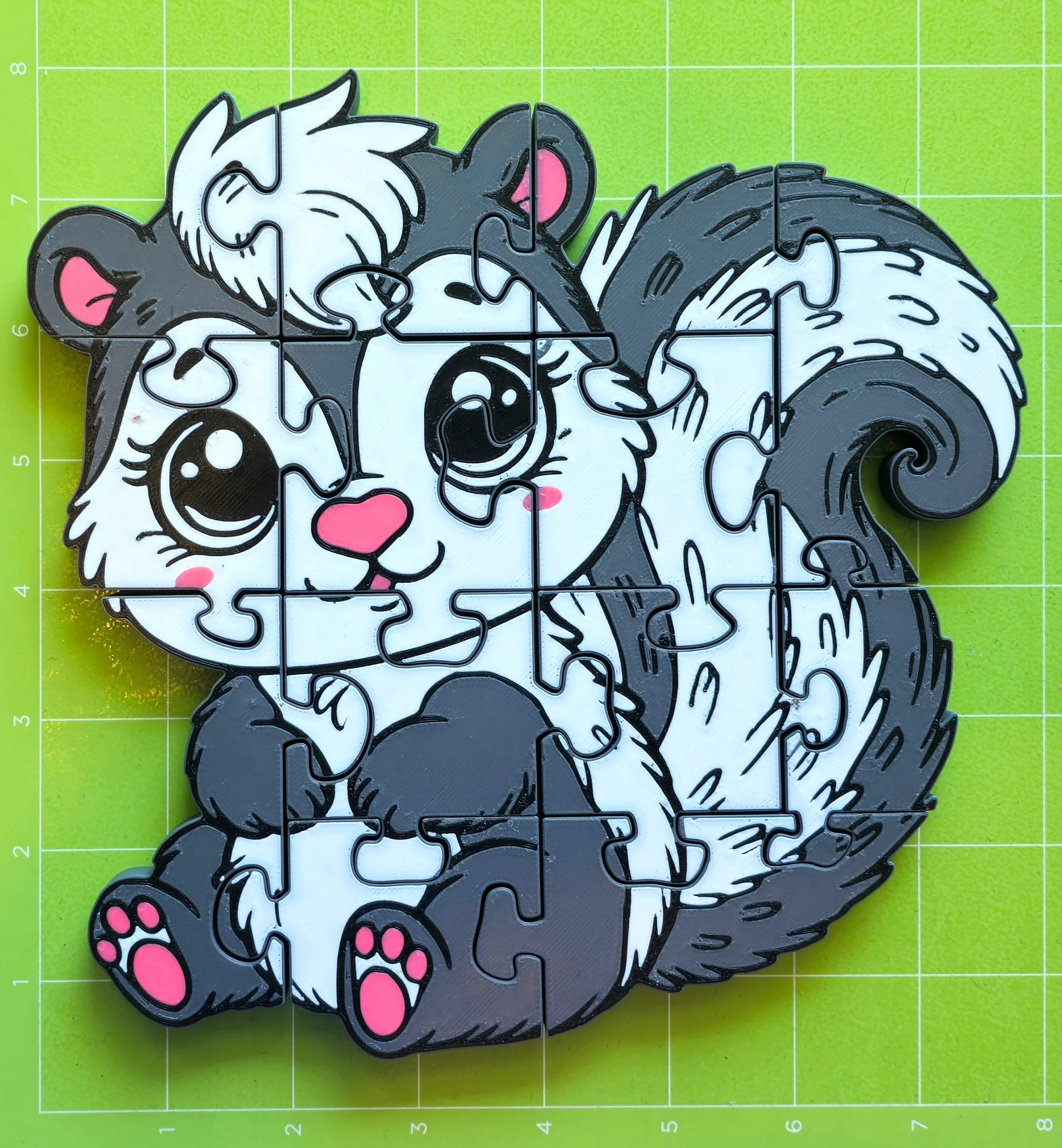 Skunk 3D Printed Jigsaw Puzzle – Durable, Interactive Fun for Kids! product image (4)