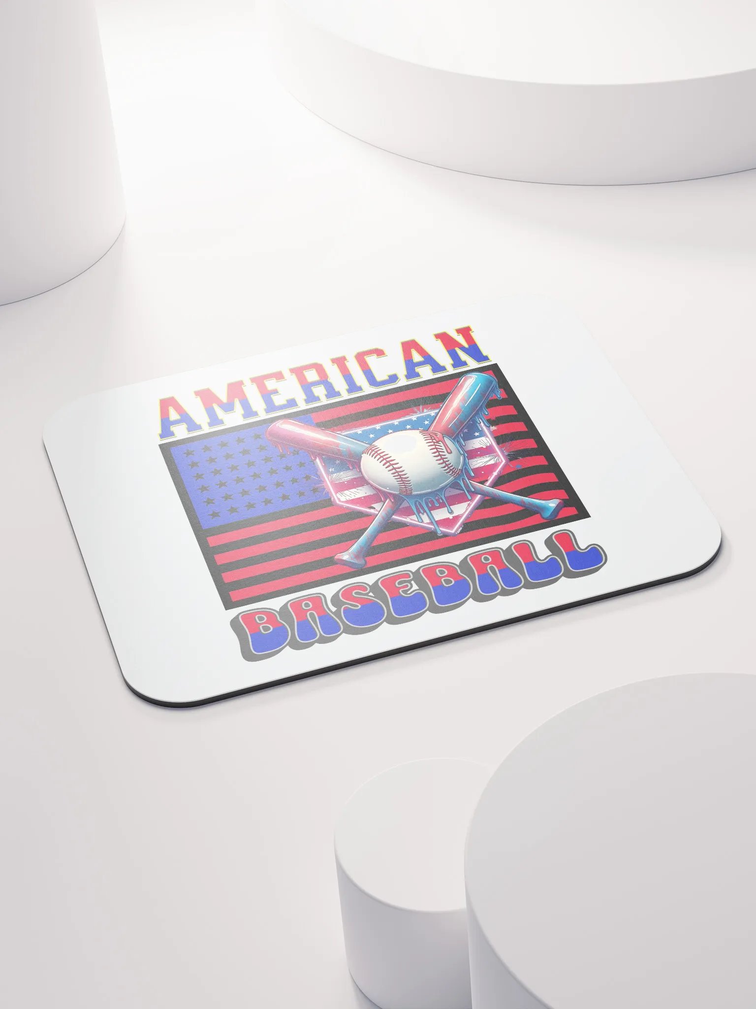 American Baseball Flag Glory Mouse Pad product image (4)