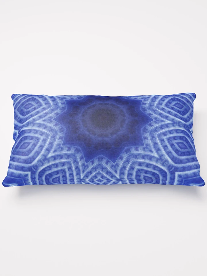 Blue and White Striped Kaleidoscope Throw Pillow product image (3)