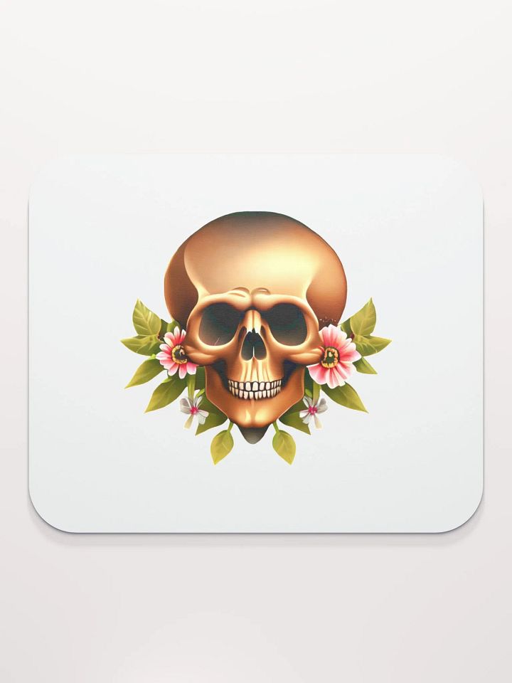 Skull with Nice Flowers Skull, skulls, skull art design, skeleton, skull and bones, scary, skull tattoo, artistic skull, human skull, dark skull, bones, Halloween, flowers product image (2)