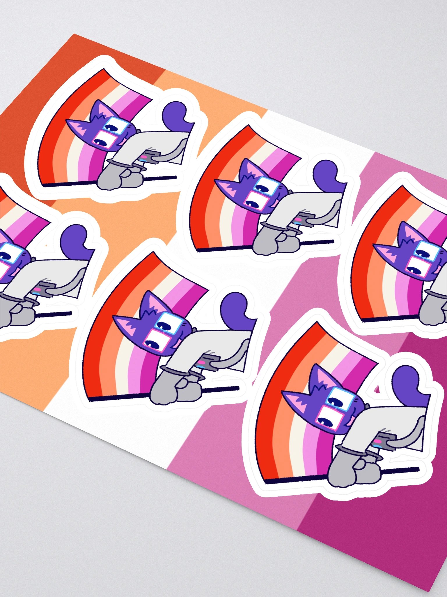 lesbian pride kaykay sticker sheet product image (2)