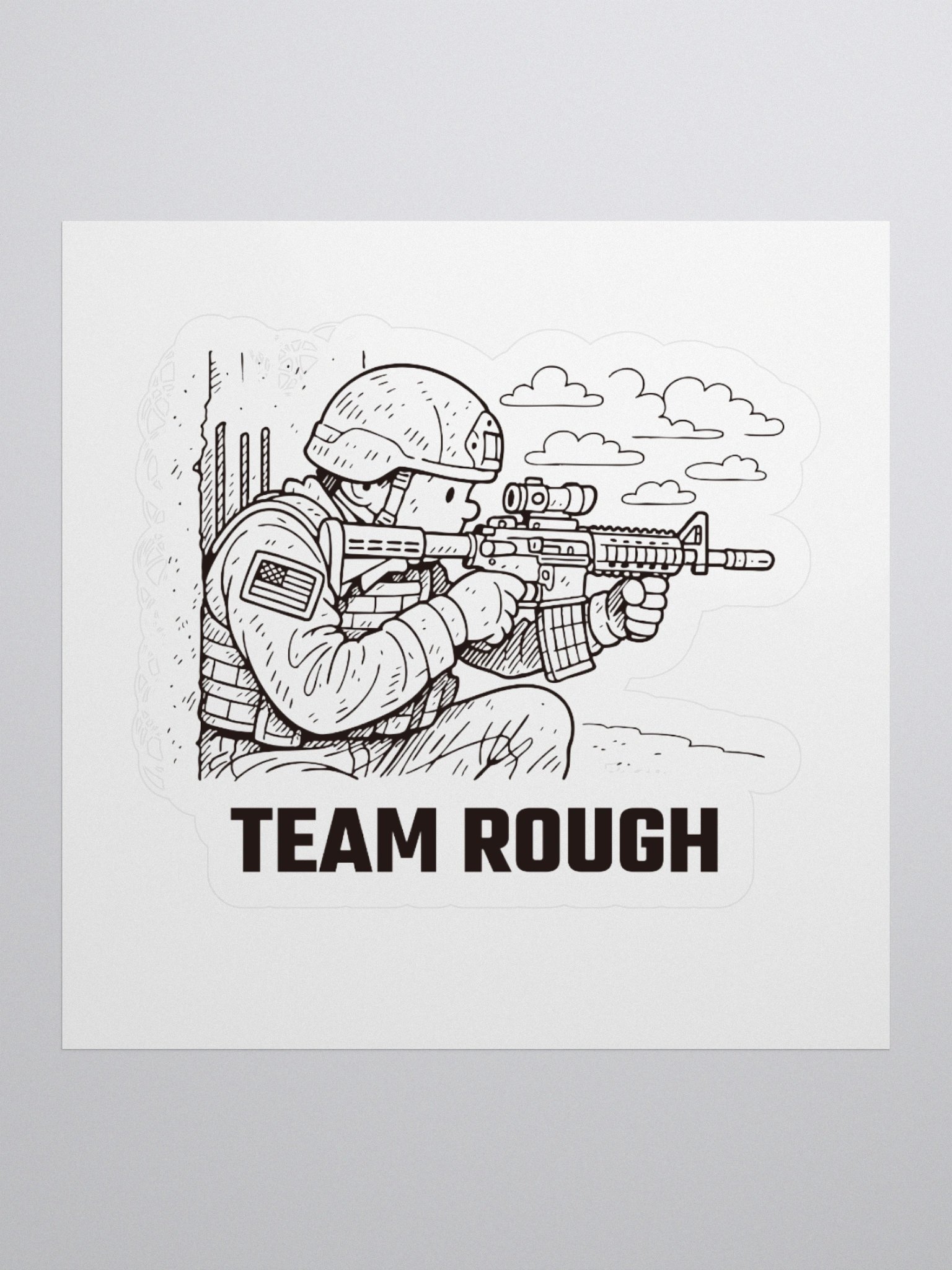Team Rough – Military-Inspired Bold Graphic Tee | i Roar Concept Design product image (1)