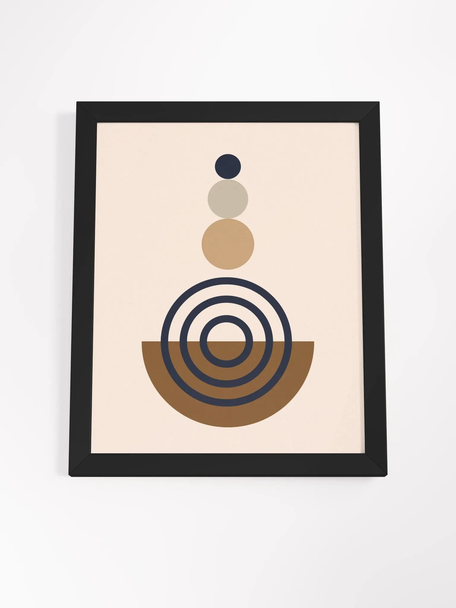 Earthy Circles Framed Art Print product image (55)