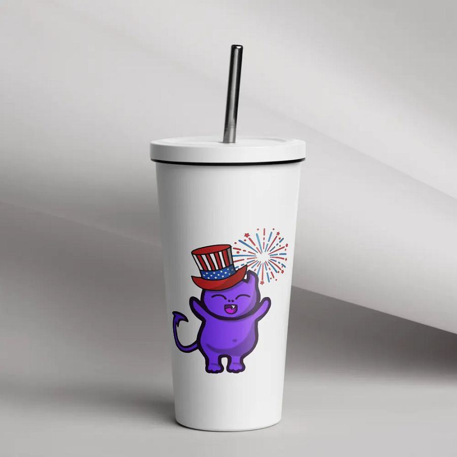 July 4th Insulated Cup With Lid product image (130)