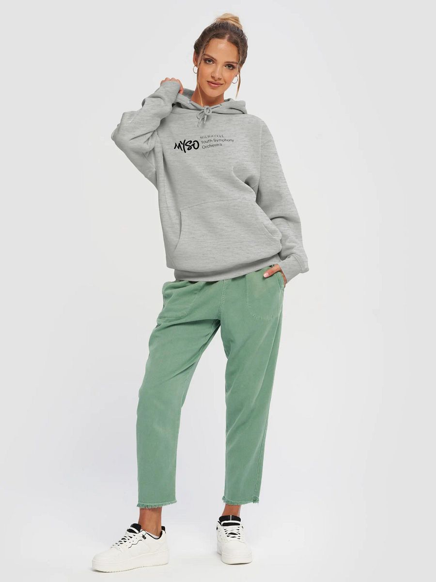 MYSO Grey Hoodie with Black Full Logo product image (5)