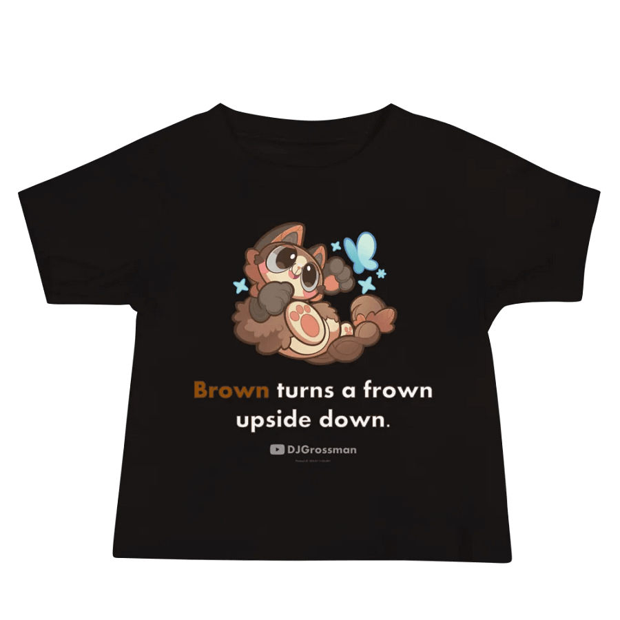 Playing Terra • "Brown turns a frown upside down." • Baby Jersey Short Sleeve Tee product image (1)