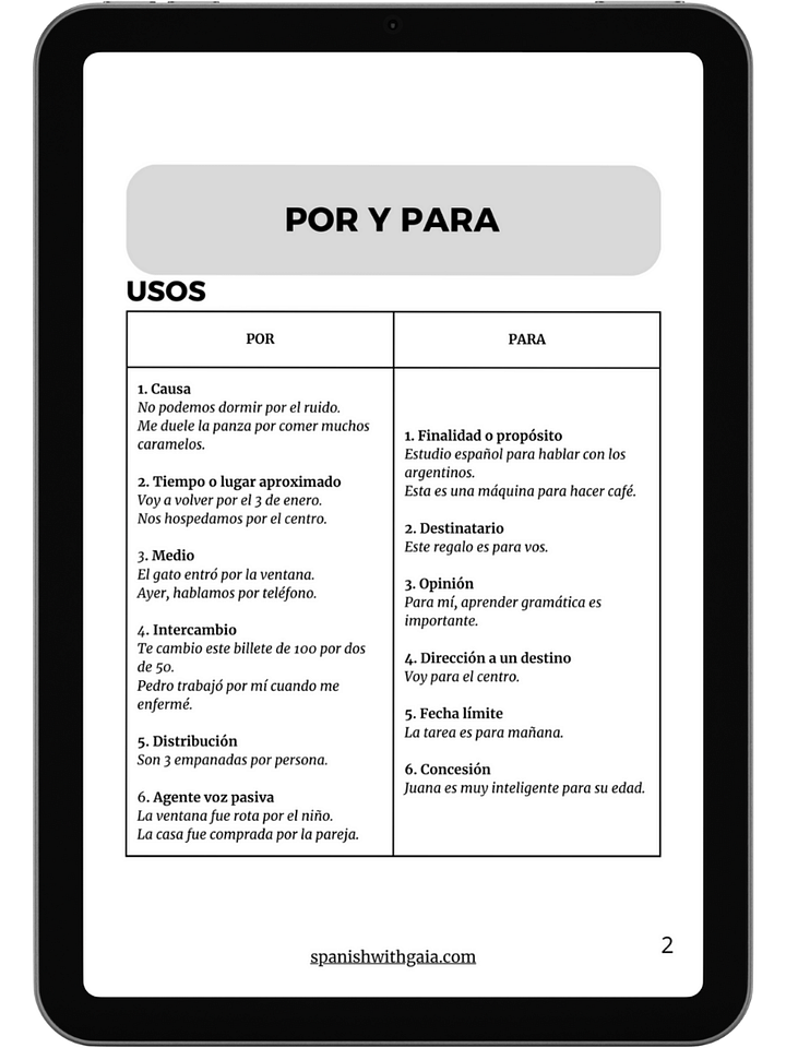 PDF POR y PARA product image (1)