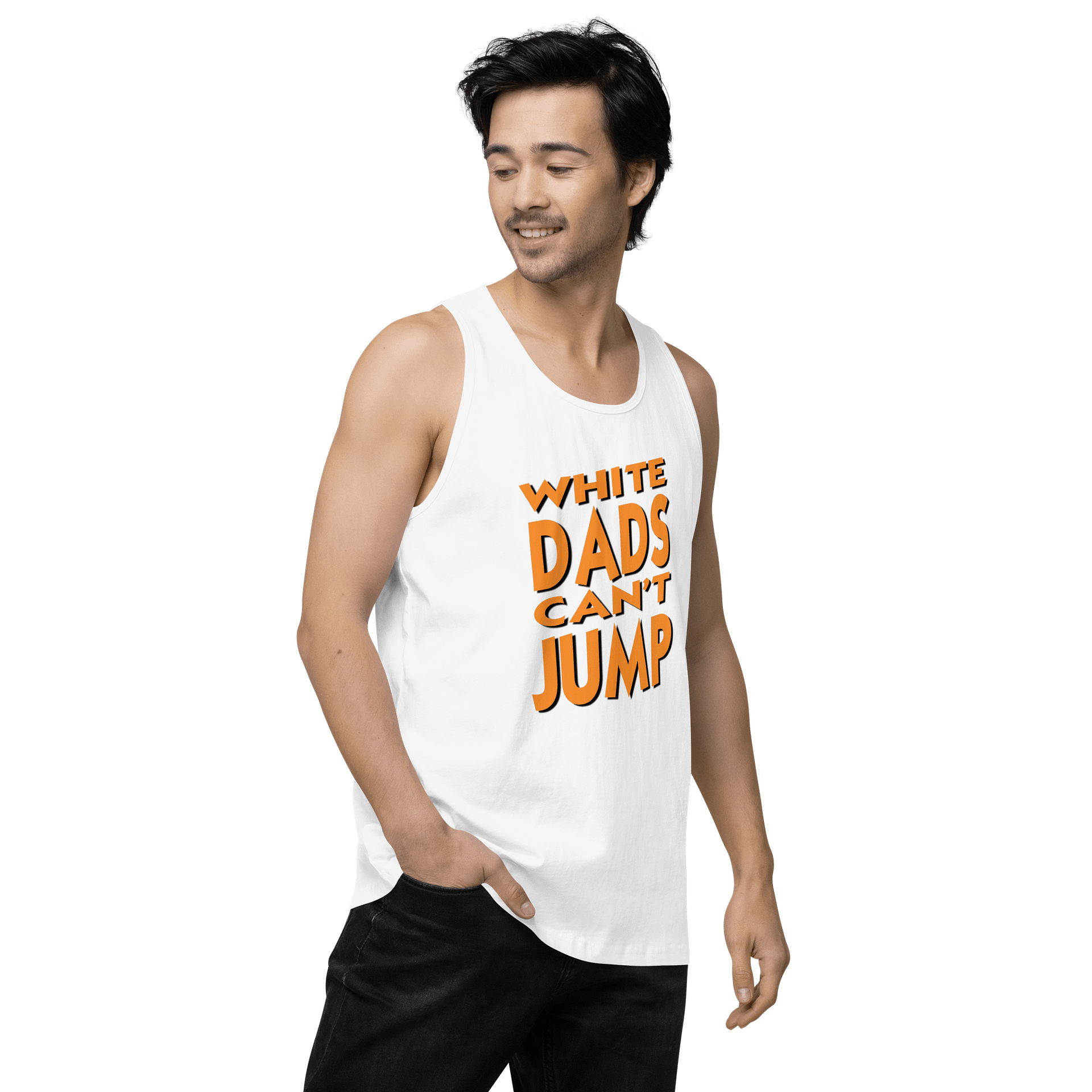 White Dads Can't Jump Tank Top product image (17)