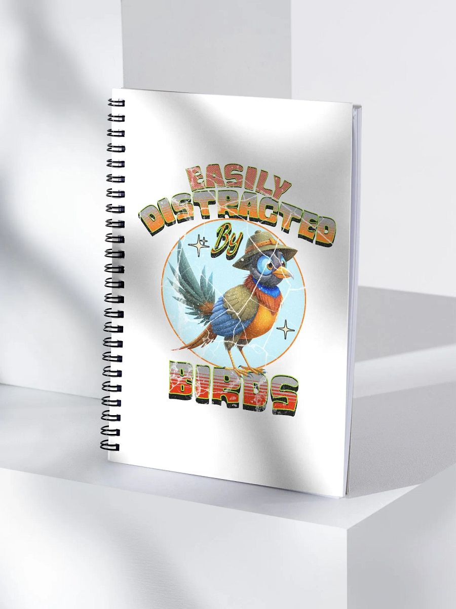 Easily Distracted By Birds Whimsical Spiral Notebook product image (3)